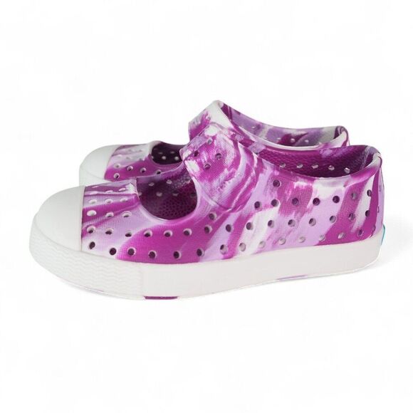 Native Jefferson Juniper 'Blossom' Pink White Marbled Slip-on Shoes Toddler C6 - Picture 2 of 10